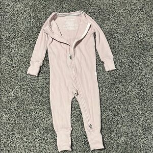 Pink Footies One Piece with Cozy Knit Fabric
